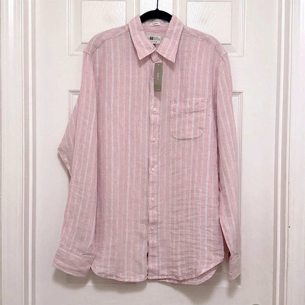 NWT J.Crew Baird McNutt Irish Linen Point-Collar Shirt